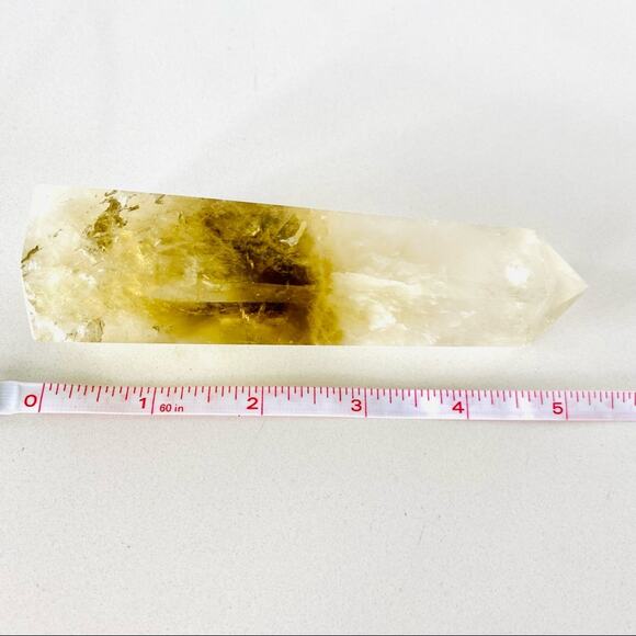 Citrine Polished Genuine 5” Crystal Point Boho Gypsy Meditation Yoga Gemstone - Picture 5 of 5